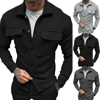 Overshirt – Slim Fit – Knopfleiste – Hemdjacke – Herrenjacke-Chaps Herrenmode