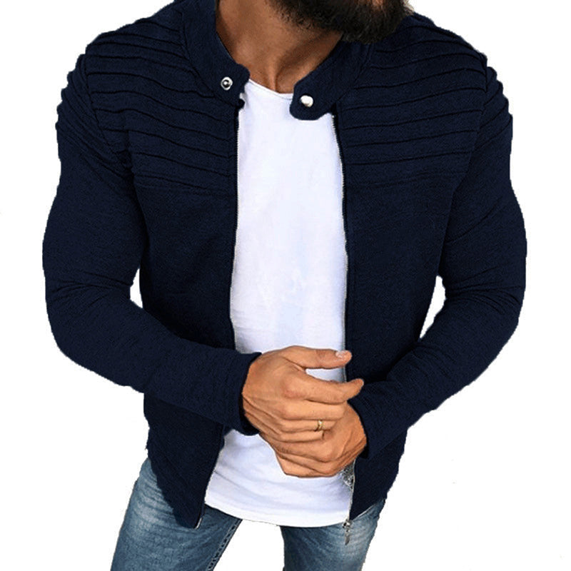 Overshirt – Slim Fit Sweatshirt mit Reißverschluss für Männer-Chaps Herrenmode
