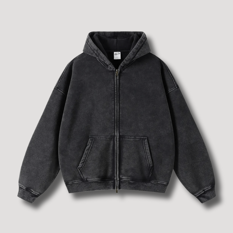 Große Herren Hoodie Reißverschluss Kapuze Oversized - BerlinGlamour