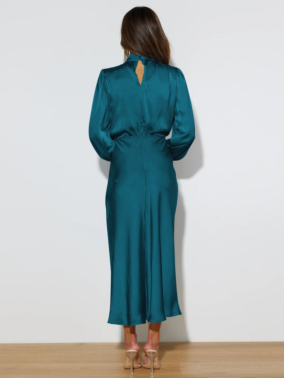 Elegantes Abendkleid Damen Langärmelig Schwarzes Cocktailkleid - BerlinGlamour
