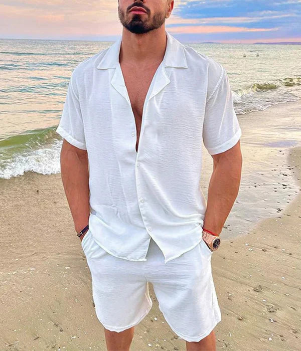 Herren Sommer Anzug Set Elegant Strukturiert - BerlinGlamour