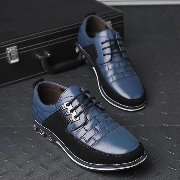 Oxford-Schuhe – Klassische Schnürschuhe für Herren für jeden Tag-Blau-38-Chaps Herrenmode