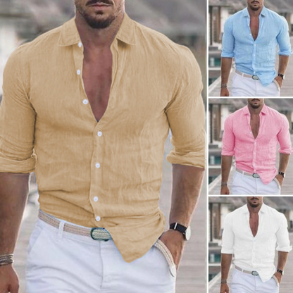 Leinenhemd Sommer Leicht Elegantes Bequem