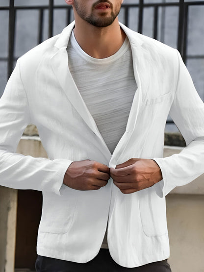 Herren Leinen-Sakko Elegant Lässig Sommer