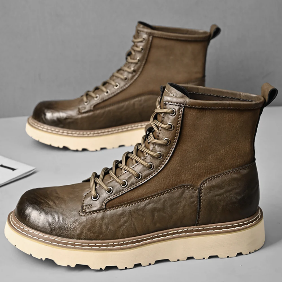 Leder Stiefel Herren Elegant Hochwertig Schwarz - BerlinGlamour