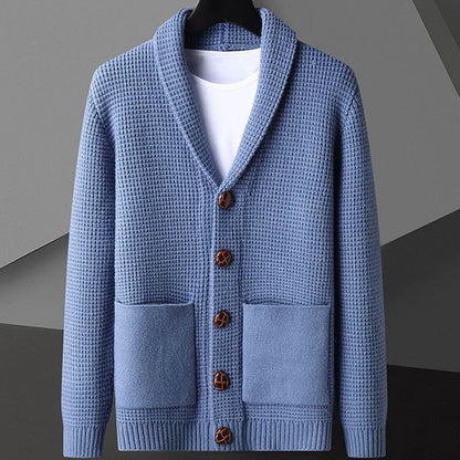 Herren Strickjacke Warm aus Wolle Vintage Look - BerlinGlamour
