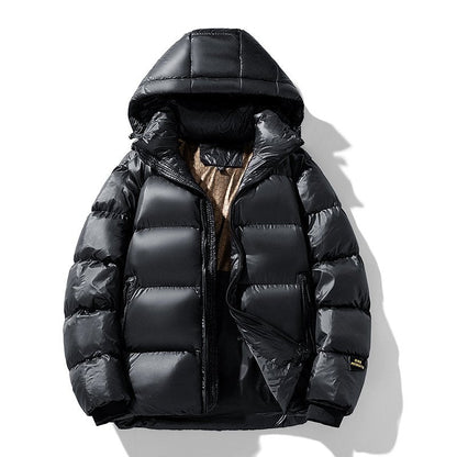 Herren Steppjacke Warm mit Kapuze Isoliert - BerlinGlamour