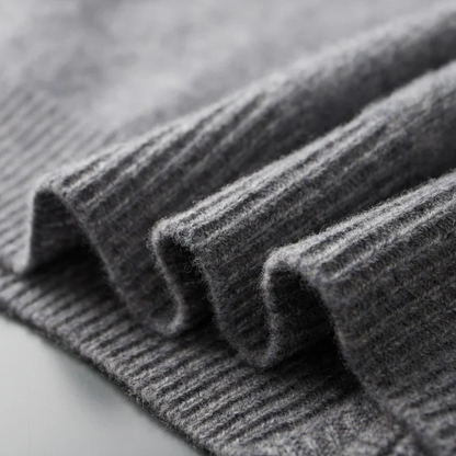 Herren Strickjacke Merino Wolle Reißverschluss Warm