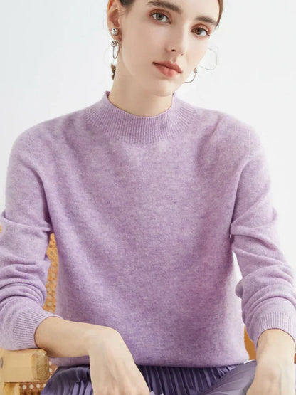 Damen Pullover Elegent Langarm Stilvoll