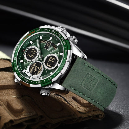 Herren Armbanduhr Edelstahl Marine Chrono