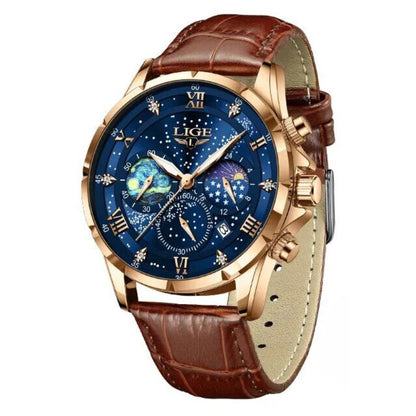 Herren Armbanduhr Edelstahl Chronograph