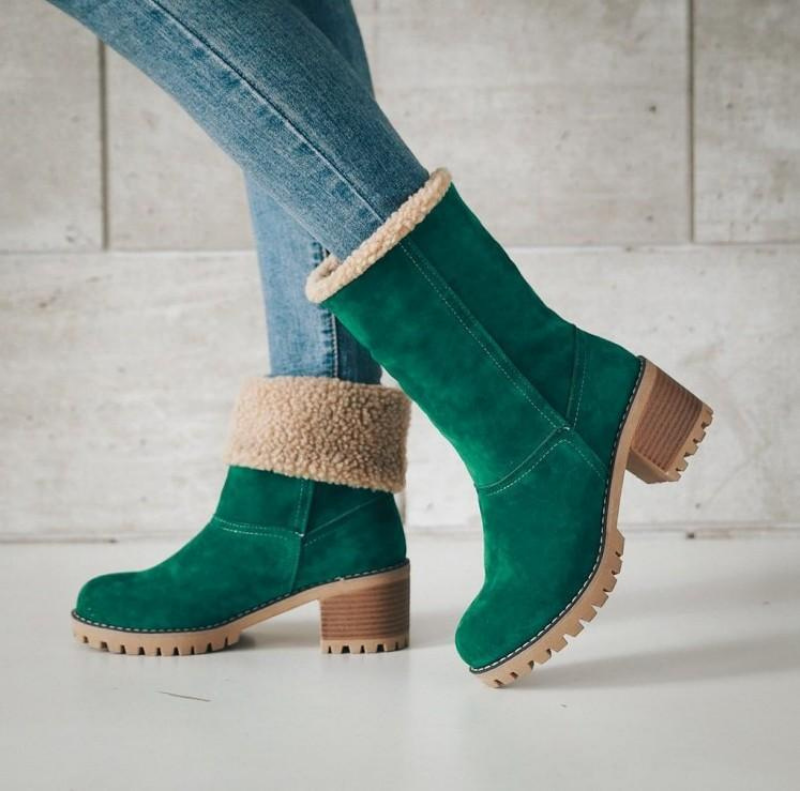 Damenstiefel Warm Gefüttert Winterstiefel Schneesicher
