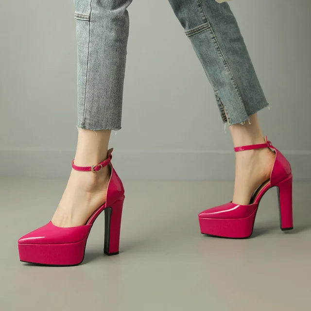 Damenpumps rosa Hochhackig Elegant