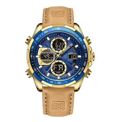 Herren Armbanduhr Edelstahl Marine Chrono