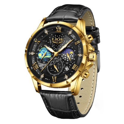 Herren Armbanduhr Edelstahl Chronograph