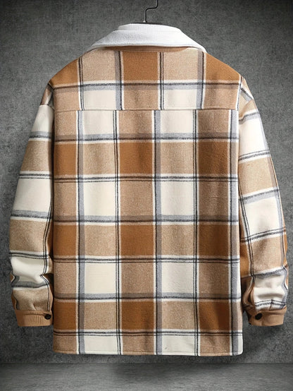 Herren Übergangsjacke Karo Lässig Modern