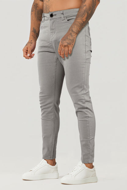 Schmale Herren Jeans Hellgrau Slim Fit - BerlinGlamour