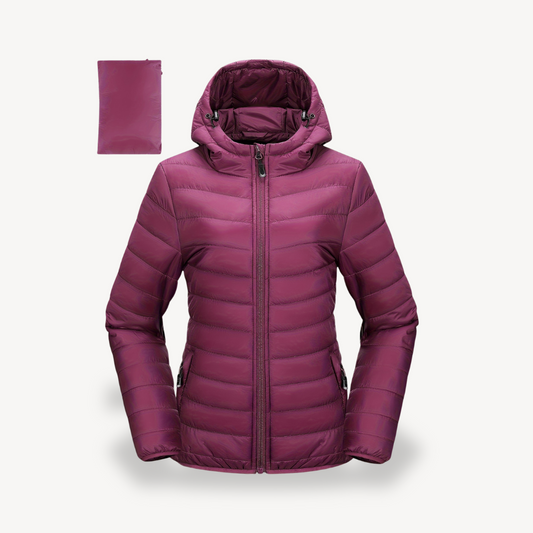 Packbare Pufferjacke mit Kapuze für Damen | Loravelle 0