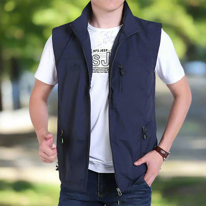 Herren Weste Multifunktions Outdoor Taschenweste Leicht