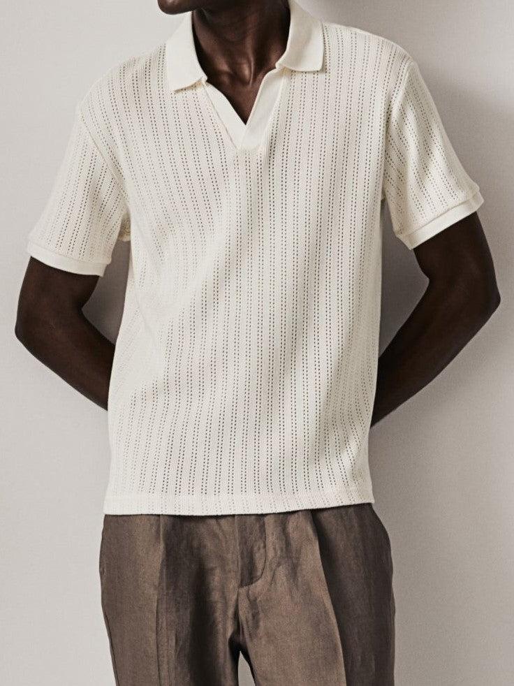 Elegantes Poloshirt Strick Herren Modern