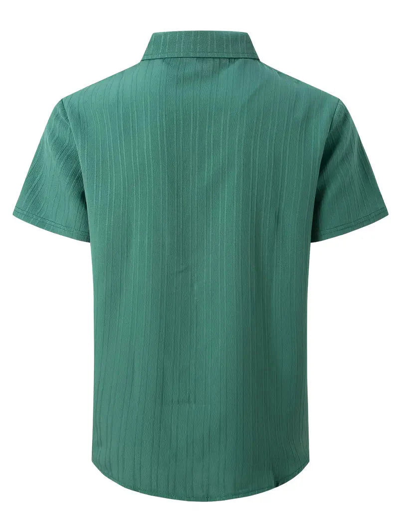 Perry-T-Shirt | Kurzärmeliges Button-up-Hemd für Männer-Chaps Herrenmode