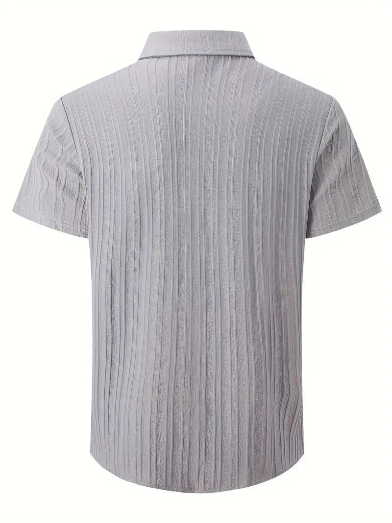 Perry-T-Shirt | Kurzärmeliges Button-up-Hemd für Männer-Chaps Herrenmode