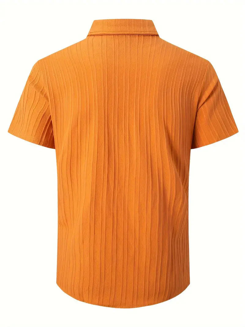 Perry-T-Shirt | Kurzärmeliges Button-up-Hemd für Männer-Chaps Herrenmode