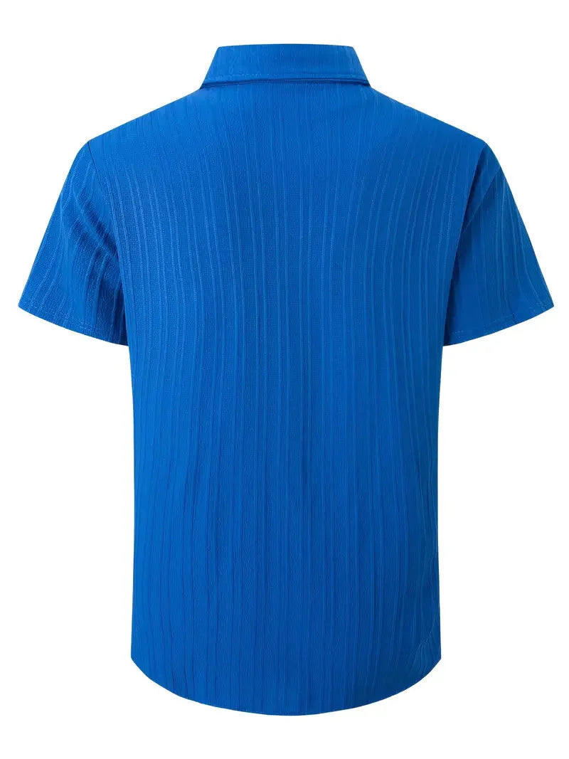 Perry-T-Shirt | Kurzärmeliges Button-up-Hemd für Männer-Chaps Herrenmode