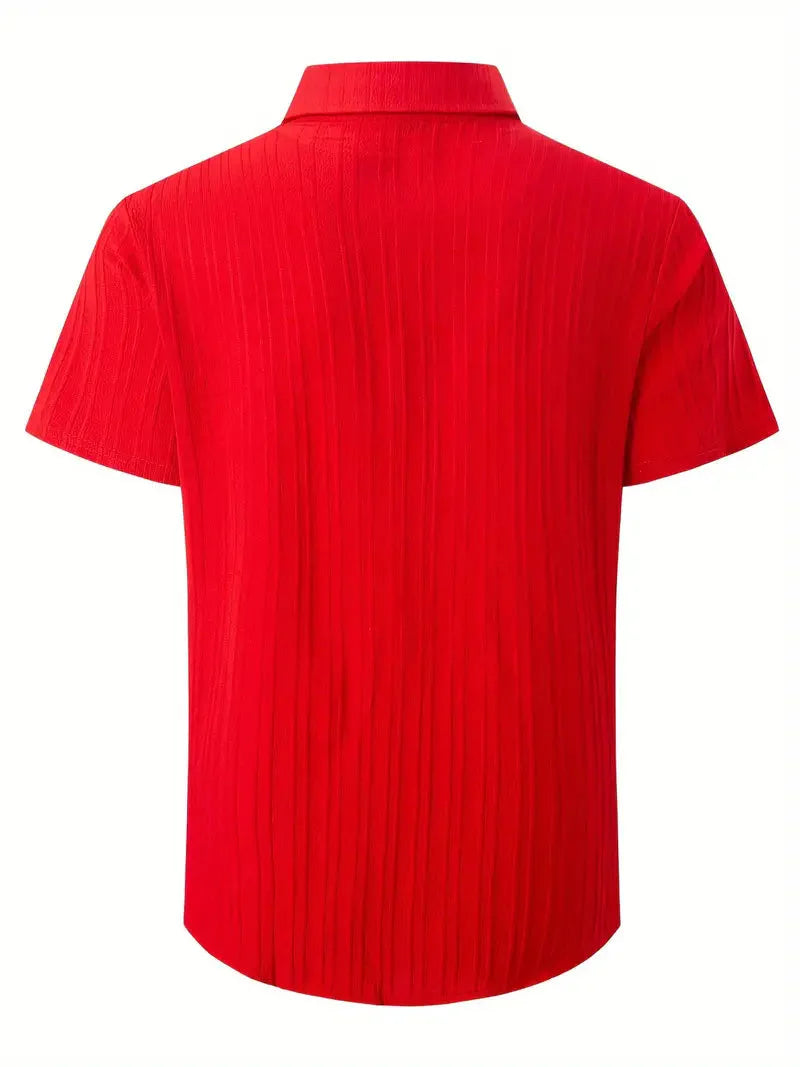 Perry-T-Shirt | Kurzärmeliges Button-up-Hemd für Männer-Chaps Herrenmode