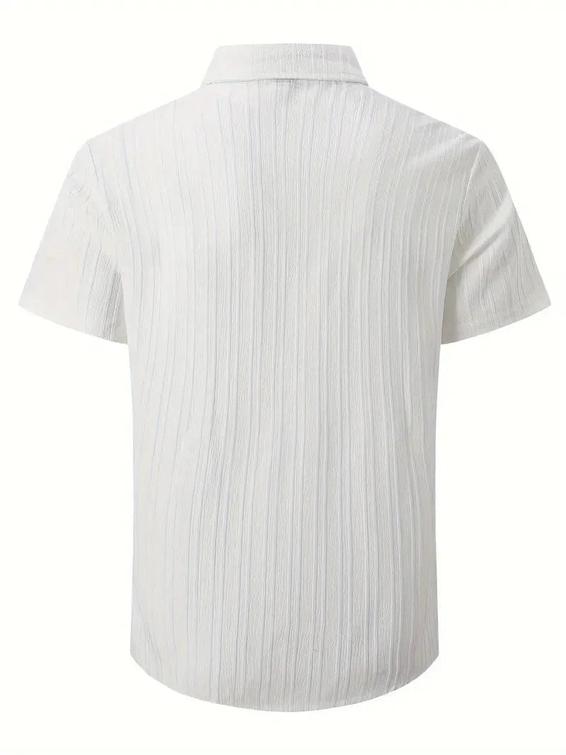 Perry-T-Shirt | Kurzärmeliges Button-up-Hemd für Männer-Chaps Herrenmode