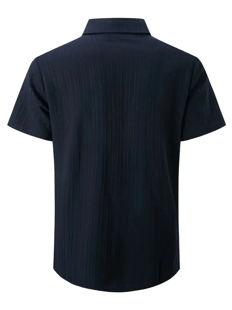 Perry-T-Shirt | Kurzärmeliges Button-up-Hemd für Männer-Chaps Herrenmode
