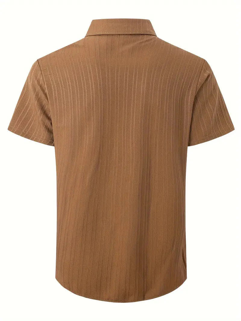 Perry-T-Shirt | Kurzärmeliges Button-up-Hemd für Männer-Chaps Herrenmode