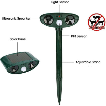 Ultrasonic Tierabwehr Solarbetriebener Waschbär Repeller