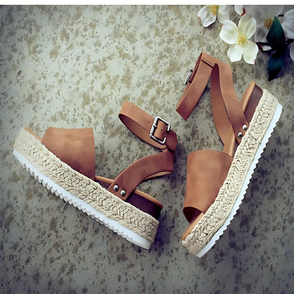 Damen Sandalen Espadrille Schuhe Sommer Knöchelriemen - BerlinGlamour