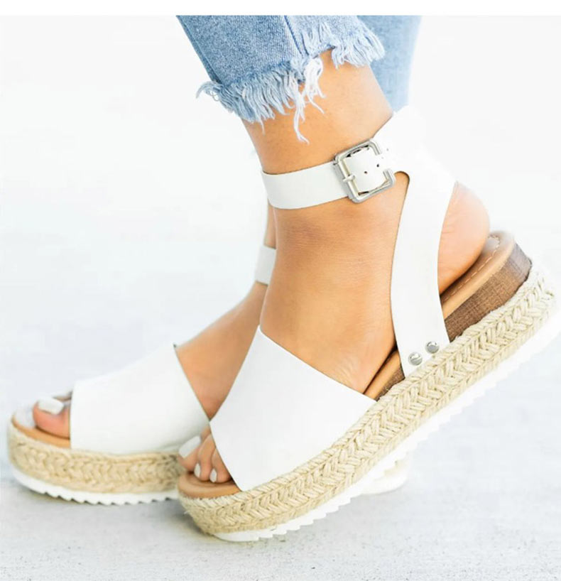 Damen Sandalen Espadrille Schuhe Sommer Knöchelriemen