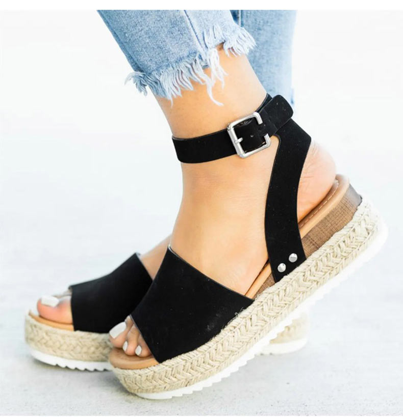 Damen Sandalen Espadrille Schuhe Sommer Knöchelriemen