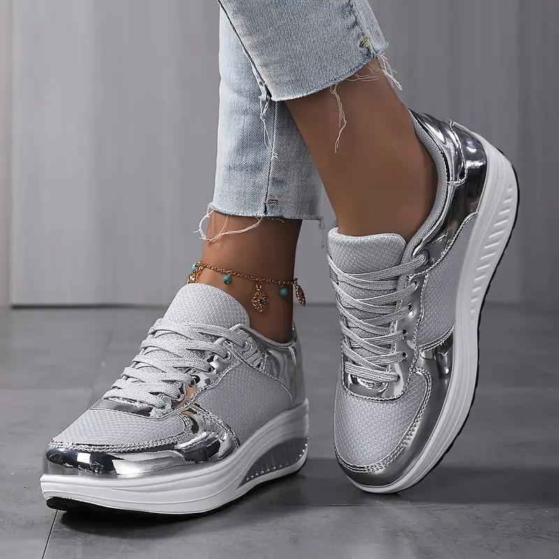 Damenschuhe Bequeme Mesh Sneaker Schnürschuhe - BerlinGlamour