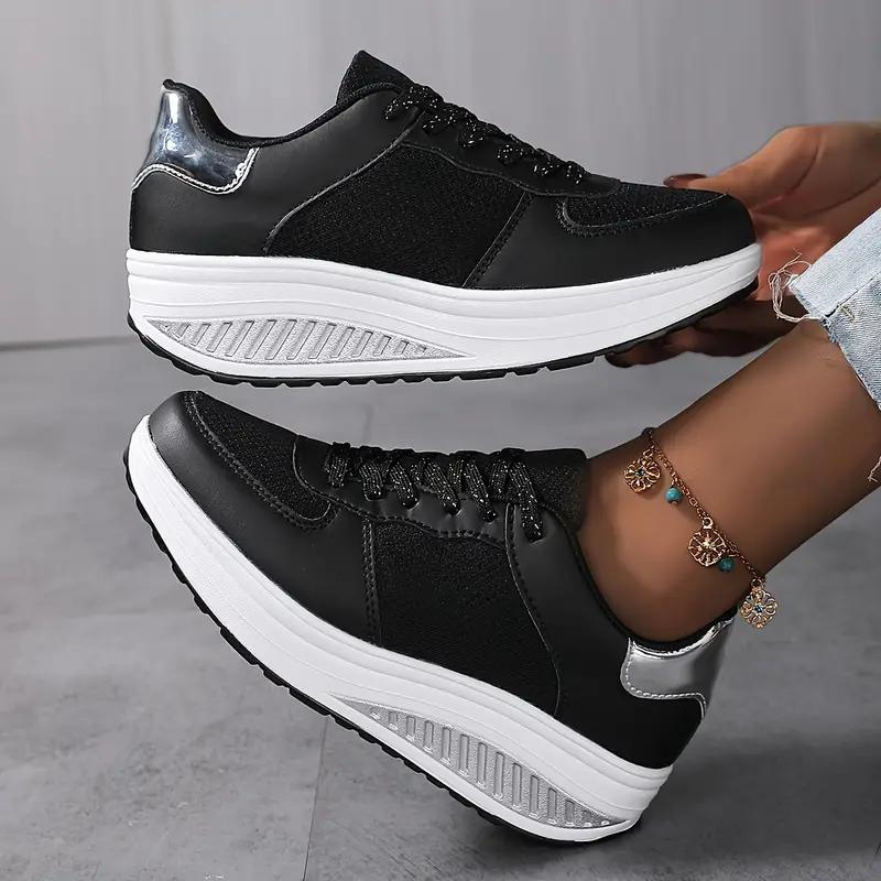 Damenschuhe Bequeme Mesh Sneaker Schnürschuhe