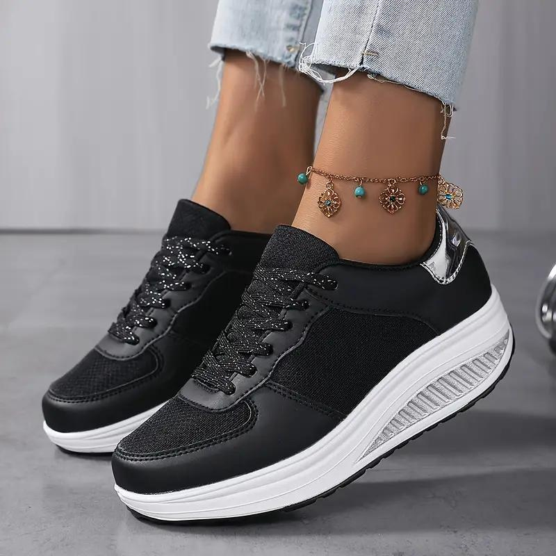 Damenschuhe Bequeme Mesh Sneaker Schnürschuhe