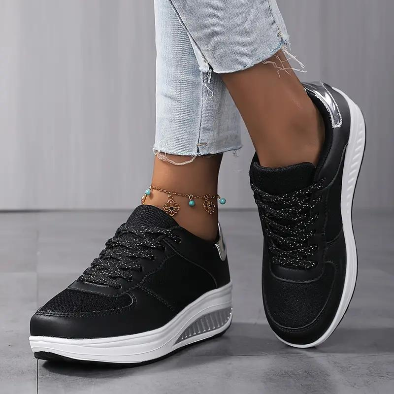 Damenschuhe Bequeme Mesh Sneaker Schnürschuhe