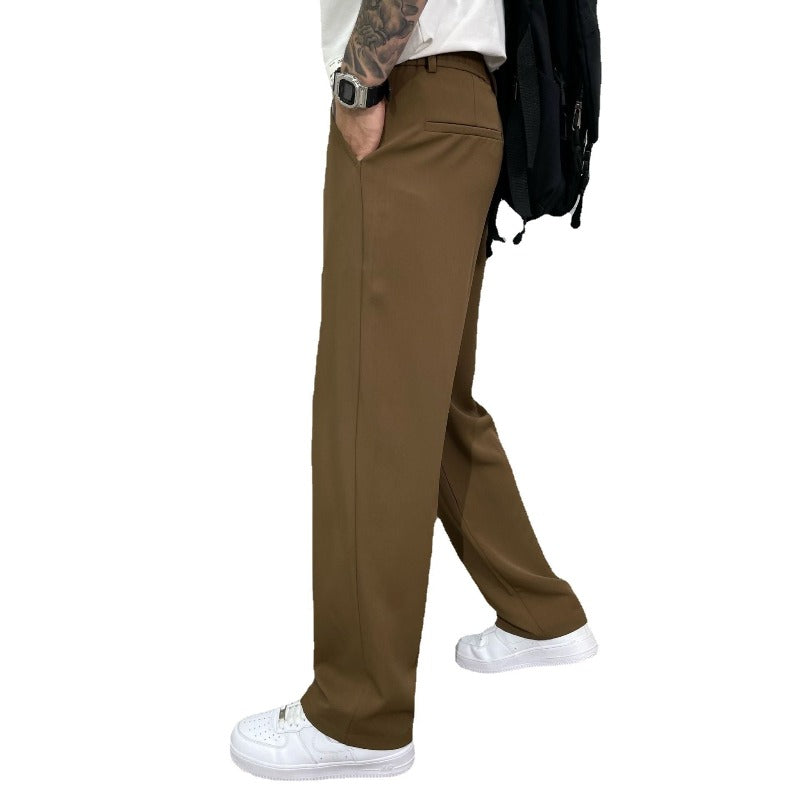 Plisseehose – Business-Casual-Hose für Männer mit geradem Bein-Chaps Herrenmode