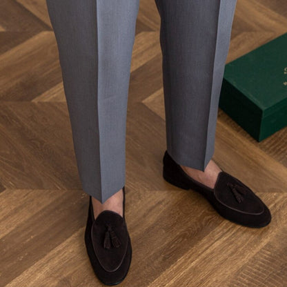 Plisseehose | Formell | Hohe Taille | Anzughose | Herrenhose-Chaps Herrenmode