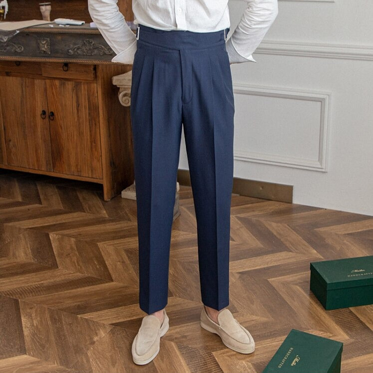 Herrenhose Plissee Elegant Verstellbar Formal - BerlinGlamour