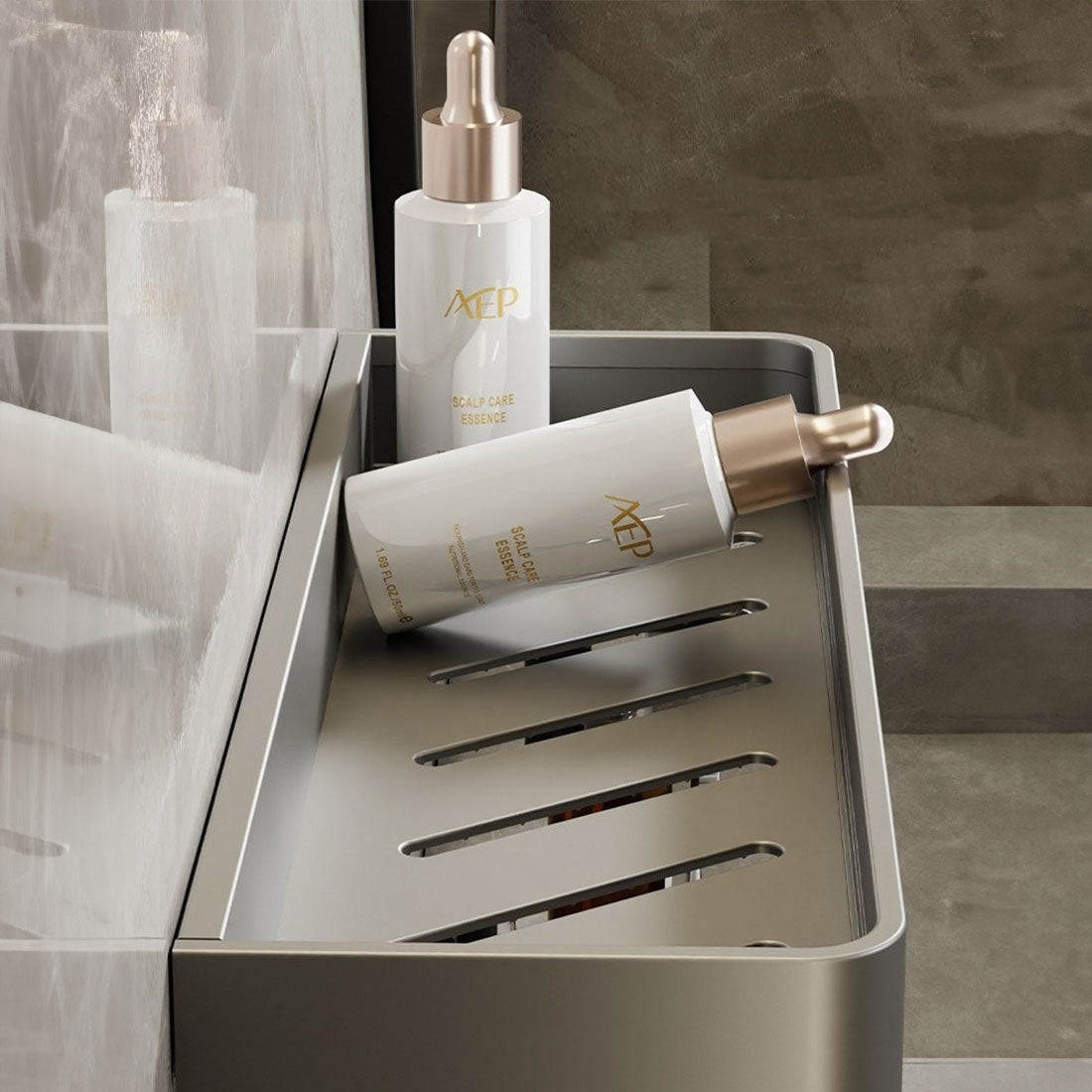 Badezimmeregale Schwebend Grau Platzsparend Ohne Bohren