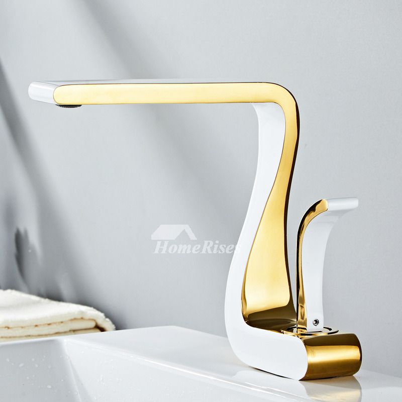 Luxus Waschbecken Armaturen Gold Messing Einhandbedienung Modern - BerlinGlamour