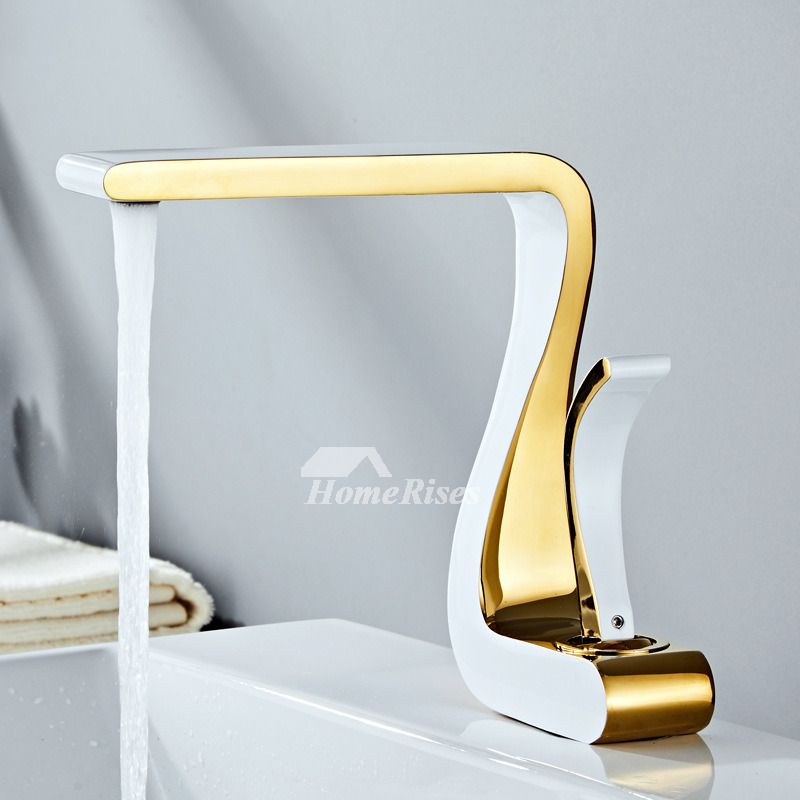 Luxus Waschbecken Armaturen Gold Messing Einhandbedienung Modern