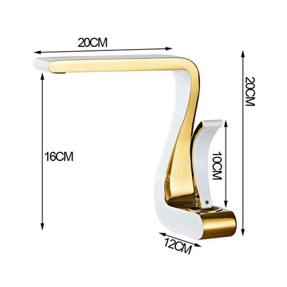 Luxus Waschbecken Armaturen Gold Messing Einhandbedienung Modern