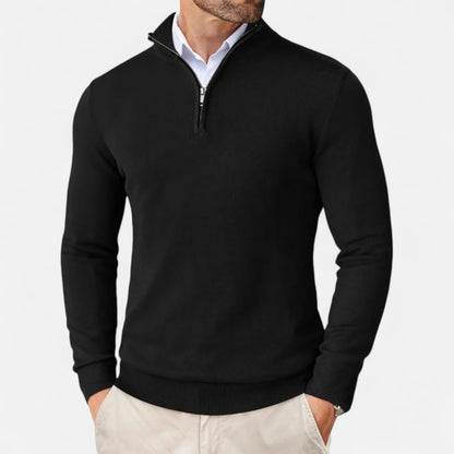 Polo Jumper – Strickpullover mit Viertelreißverschluss für Herren-Chaps Herrenmode