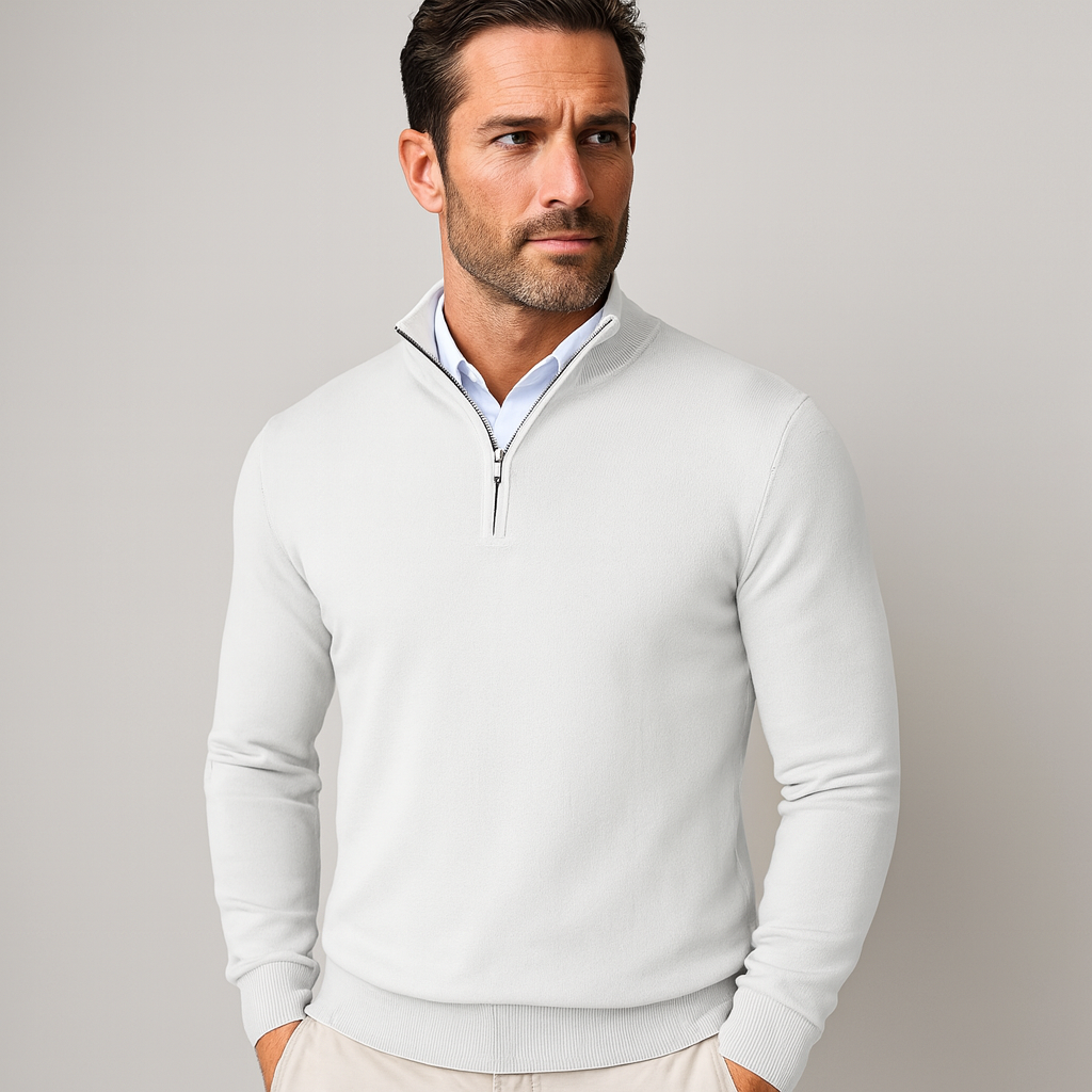 Polo Jumper – Strickpullover mit Viertelreißverschluss für Herren-Chaps Herrenmode