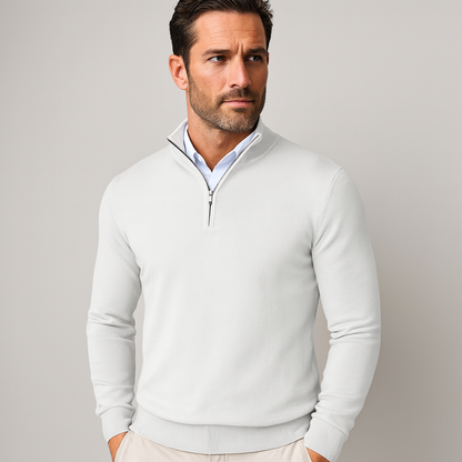 Polo Jumper – Strickpullover mit Viertelreißverschluss für Herren-Chaps Herrenmode